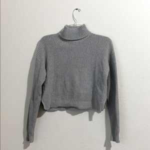 Grey cropped sweater